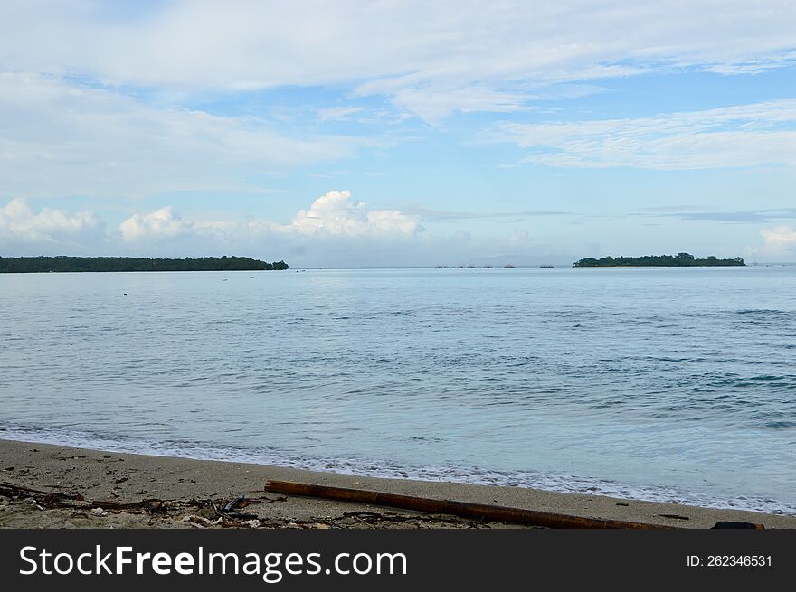 Daplangu Sumur Beach, Pandeglang, Indonesia â€“ October 09, 2022: The Best Spots To Enjoy The Beach Atmosphere