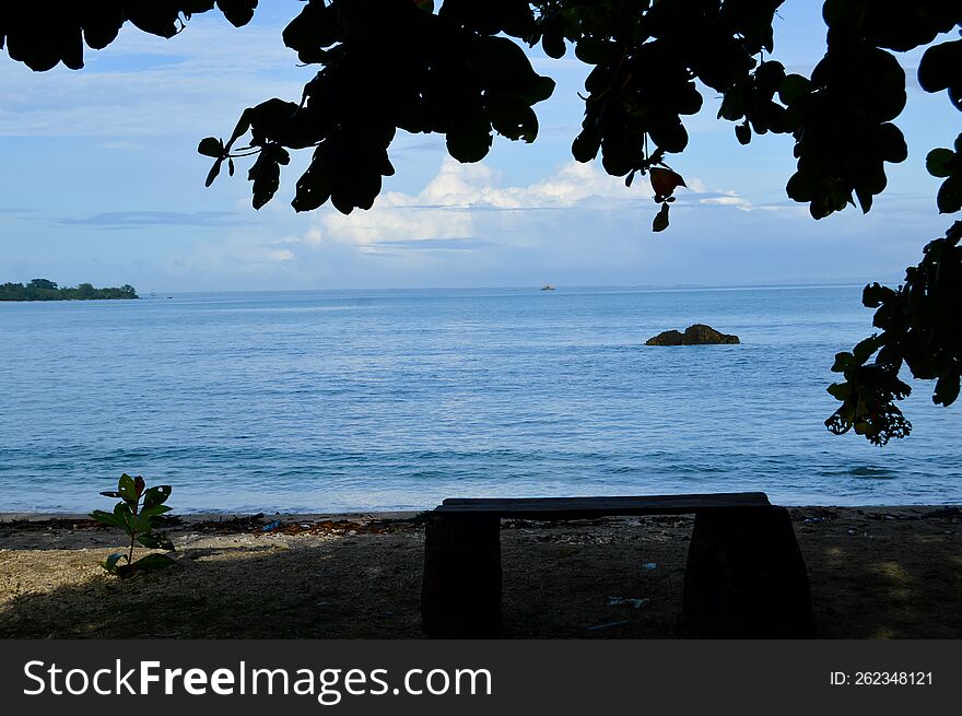 Daplangu Sumur Beach, Pandeglang, Indonesia – October 09, 2022: The Best Spots To Enjoy The Beach Atmosphere