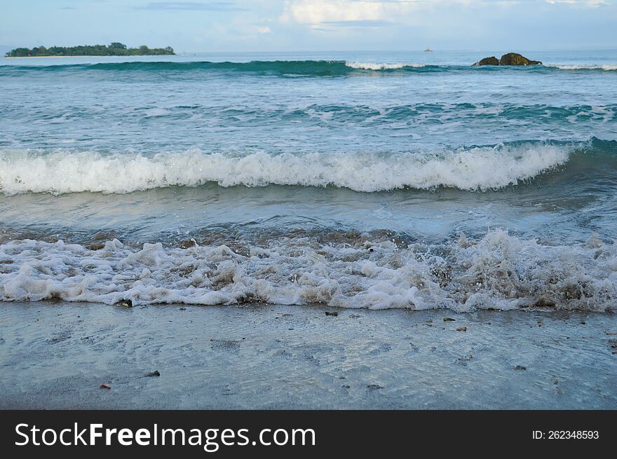 Daplangu Sumur Beach, Pandeglang, Indonesia â€“ October 09, 2022: The Best Spots To Enjoy The Beach Atmosphere