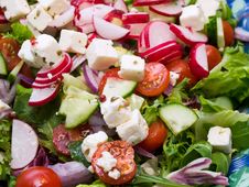 Salad With Feta Cheese Royalty Free Stock Photography