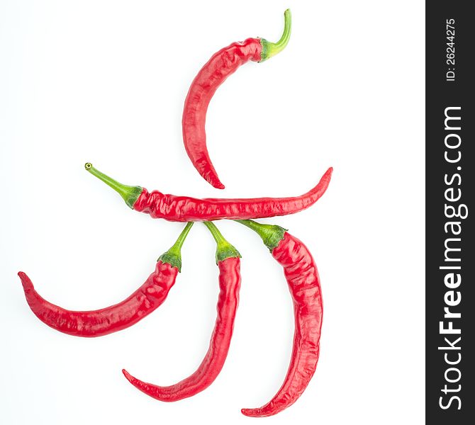 Natural spicy food background - red chilli peppers