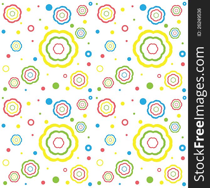 Cute and simple floral seamless pattern in baby colors.