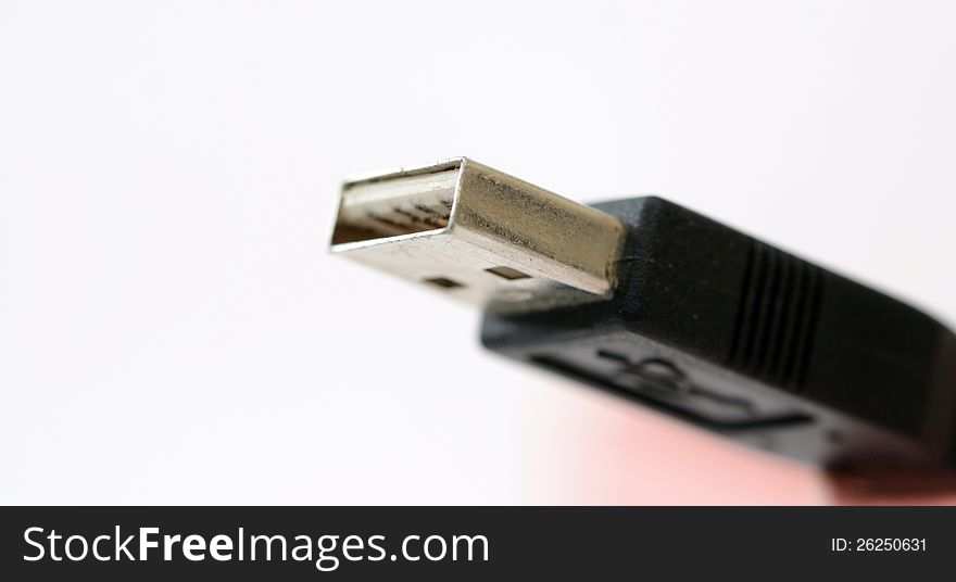 Closeup View Of Black  Usb