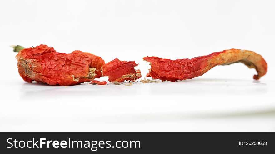 Pic of red hot dried pepper