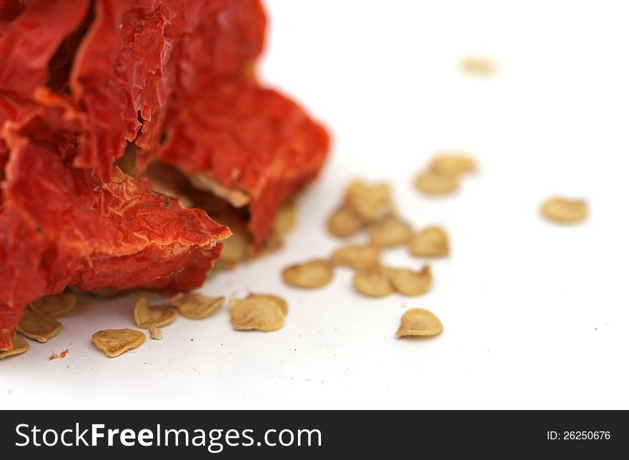 Pic of red hot dried pepper