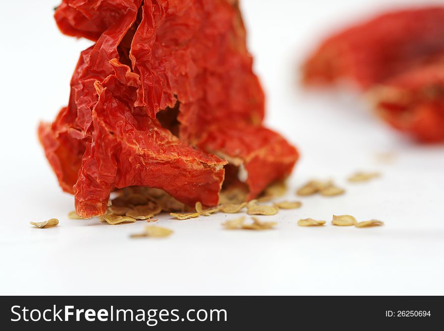 Pic of red hot dried pepper