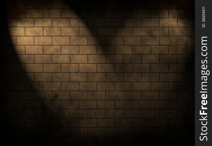 Abstract illustration of fragment of the shined brick wall. Abstract illustration of fragment of the shined brick wall.