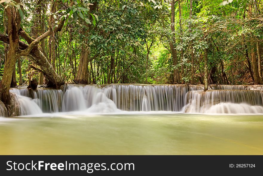 Deep Forest Waterfall, Kanjanaburi Thailand