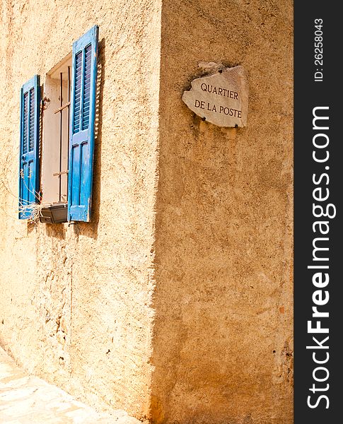 Old village house in Corsica in the morning time. Old village house in Corsica in the morning time