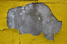 Old Wall With Dirty Broken Yellow Paint Royalty Free Stock Photos Old Wall With Dirty Broken Yellow Paint Royalty Free Stock Photos