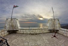 View From The Castle Tower In Abkhazia On Sunset Stock Images View From The Castle Tower In Abkhazia On Sunset Stock Images