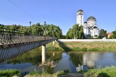 Sighisoara River Church Tower Royalty Free Stock Image