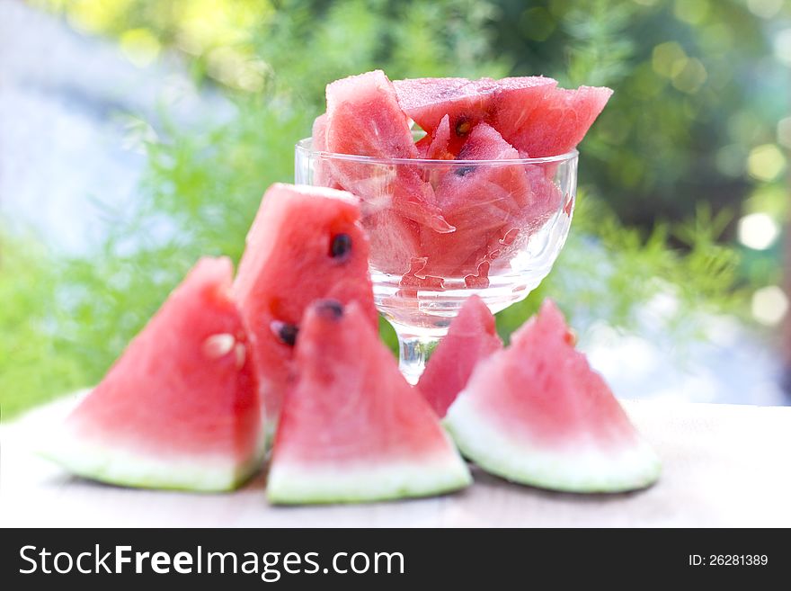 Fresh watermelon tasty dessert-healthy food