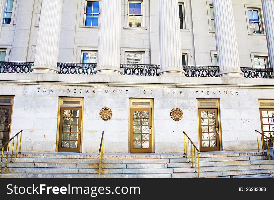 The Treasury Department in Washington DC