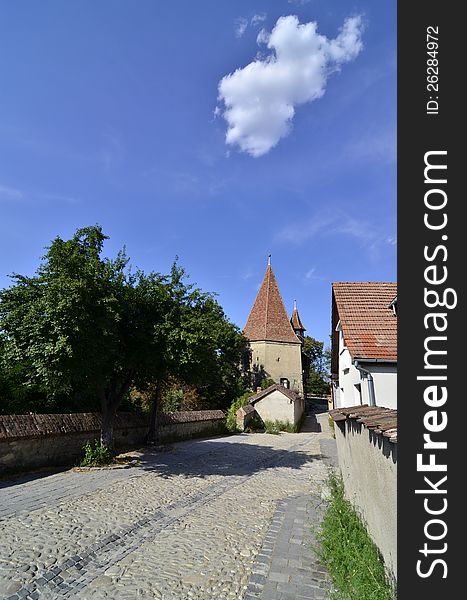 Sighisoara is a city in middle Transylvania of Romania, great touristic attraction. This tower is situated in the old part of the city, part of the fortress, in front of the city hall. Sighisoara is a city in middle Transylvania of Romania, great touristic attraction. This tower is situated in the old part of the city, part of the fortress, in front of the city hall.