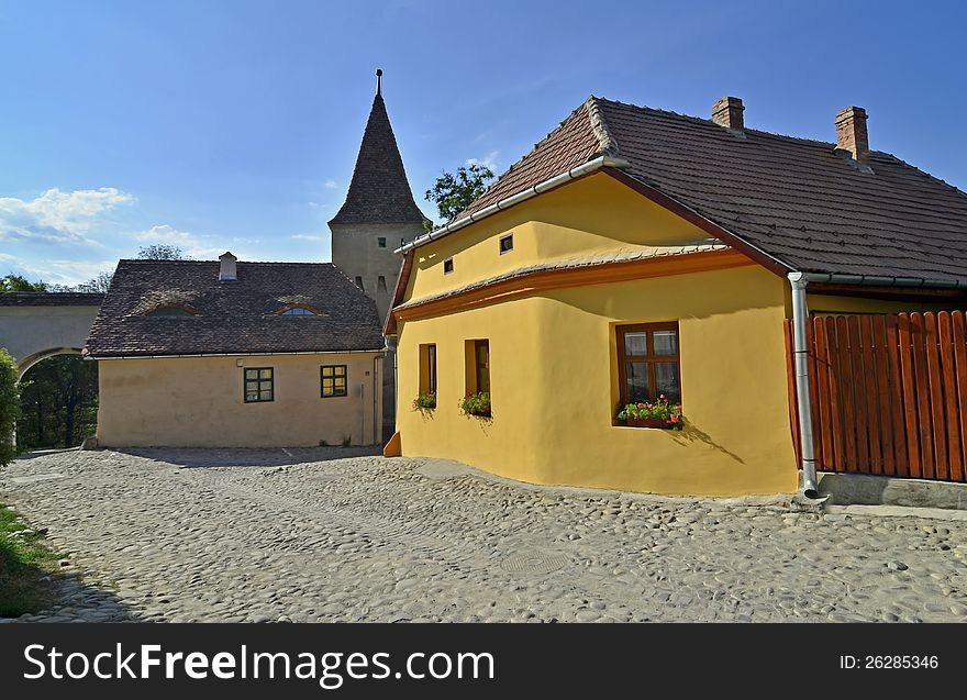 Sighisoara is a city in middle Transylvania of Romania, great touristic attraction. This tower is situated in the old part of the city, part of the fortress, in front of the city hall. Sighisoara is a city in middle Transylvania of Romania, great touristic attraction. This tower is situated in the old part of the city, part of the fortress, in front of the city hall.