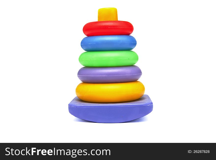 The colorful baby pyramid toy