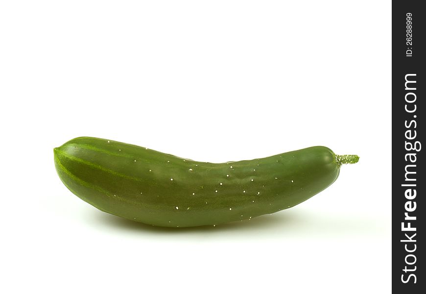 Green cucumber isolated on white background