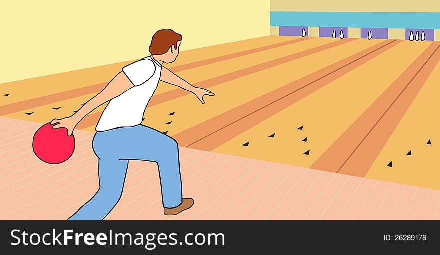 Bowling scene