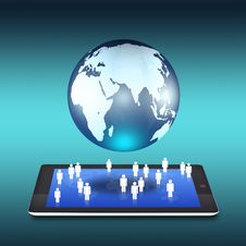 Tablet With Social Network Concept Royalty Free Stock Photography Tablet With Social Network Concept Royalty Free Stock Photography