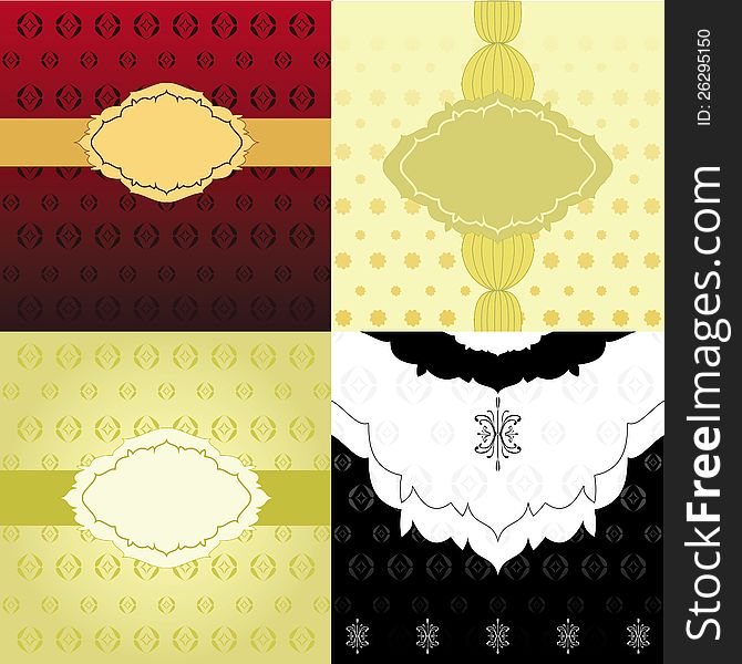 Set Of Invitation Backgrounds