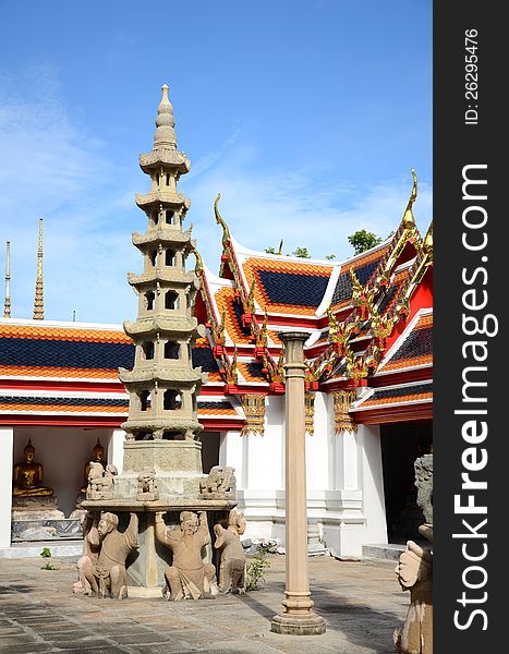 Phra Maha Chedi at Wat Pho are historic landmark of Bangkok, Thailand. Phra Maha Chedi at Wat Pho are historic landmark of Bangkok, Thailand.