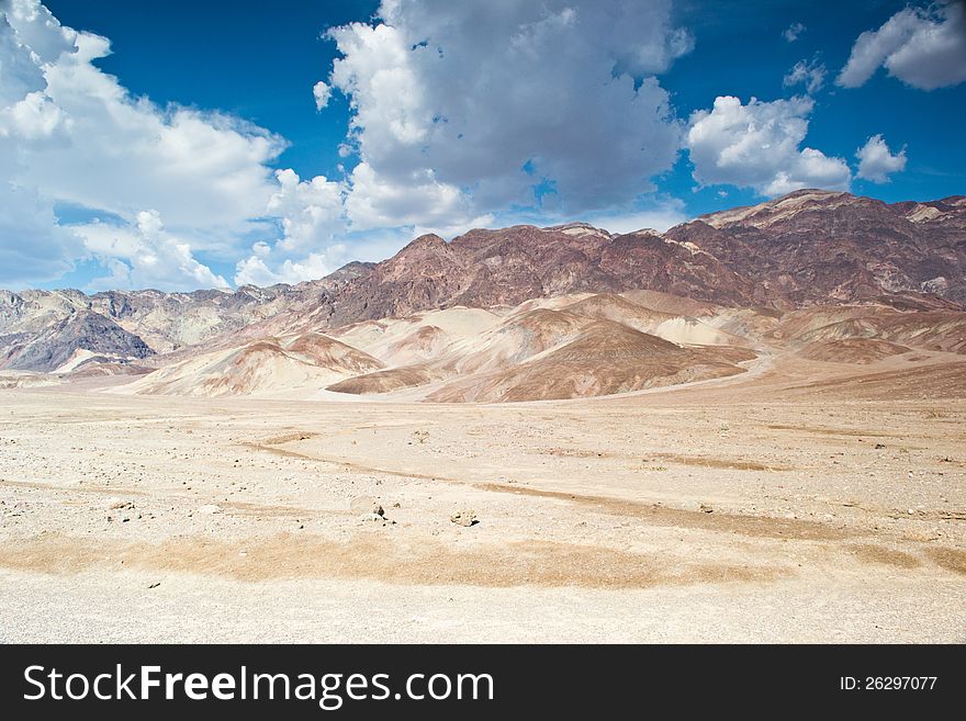 Death valley national park,california,USA-august 3,2012: view of the valley