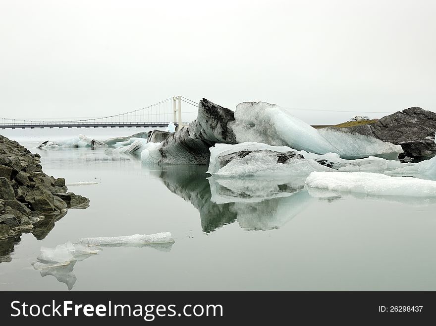 Melting ice in Jokulsarlon ice lagoon, South Iceland. Melting ice in Jokulsarlon ice lagoon, South Iceland.