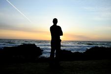 Sunset On The Pacific Royalty Free Stock Photography Sunset On The Pacific Royalty Free Stock Photography