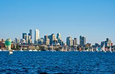 Sailing In Seattle Royalty Free Stock Photography Sailing In Seattle Royalty Free Stock Photography