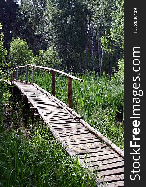 Woods Bridge in summer day