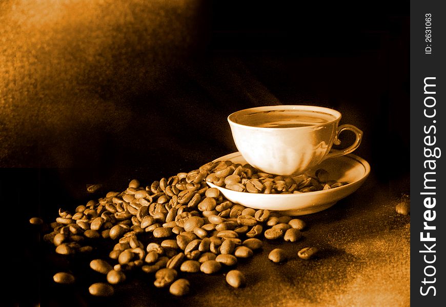 Aroma of coffee it is tempting will captivate and pulls