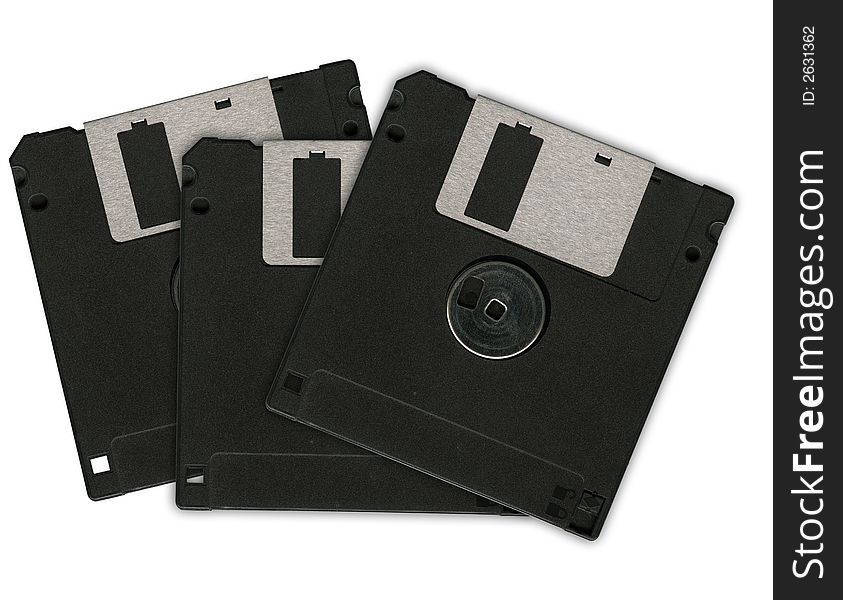 Three floppy disks