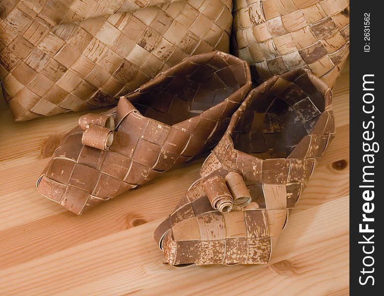 Pair of traditional finnish shoes. Pair of traditional finnish shoes