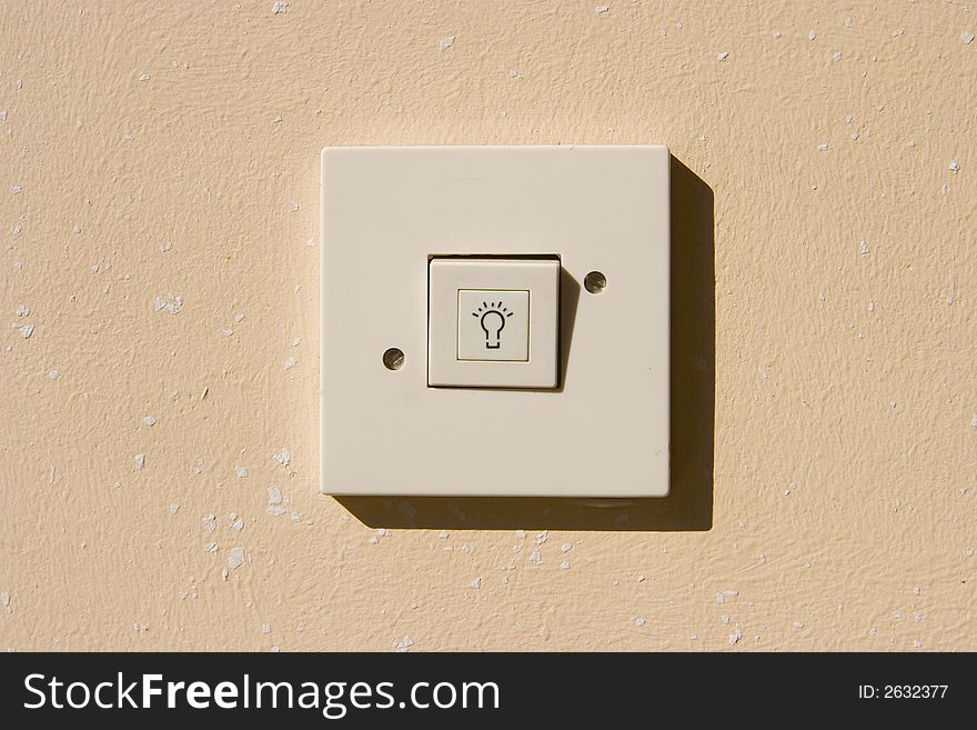 Traditional electrical switch on the wall