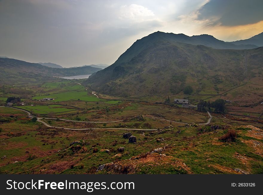 Mountains and pastures in Wales