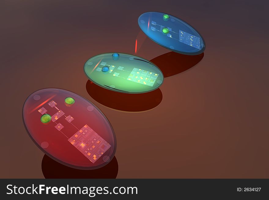 Wireless computer mouse concept on reflective surface