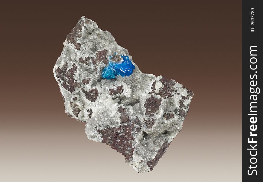 Close up of a cavansite mineral. Close up of a cavansite mineral
