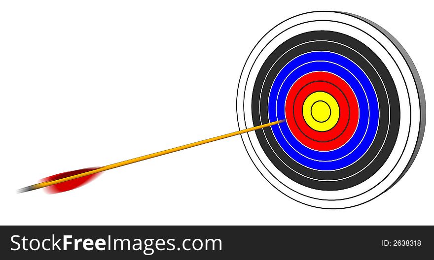 To shoot an arrow at target. To shoot an arrow at target