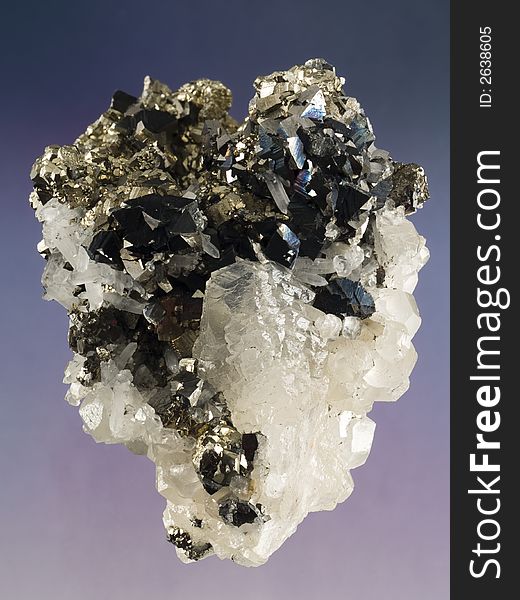 Close up of a pyrite, esfalerite and quartz mineral from trepca, bosnia and herzegovina,. Close up of a pyrite, esfalerite and quartz mineral from trepca, bosnia and herzegovina,