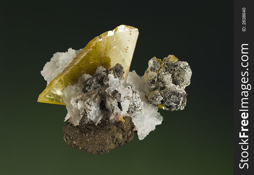 Close up of a wulfenite mineral. Close up of a wulfenite mineral.