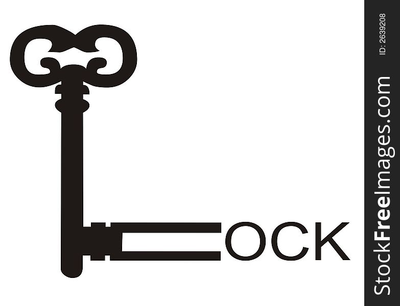 Text lock, Key written as L.