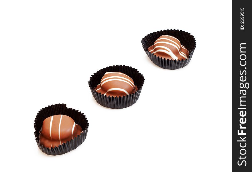 Three chocolate candies