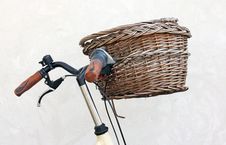 Old Bicycle Basket Stock Photography