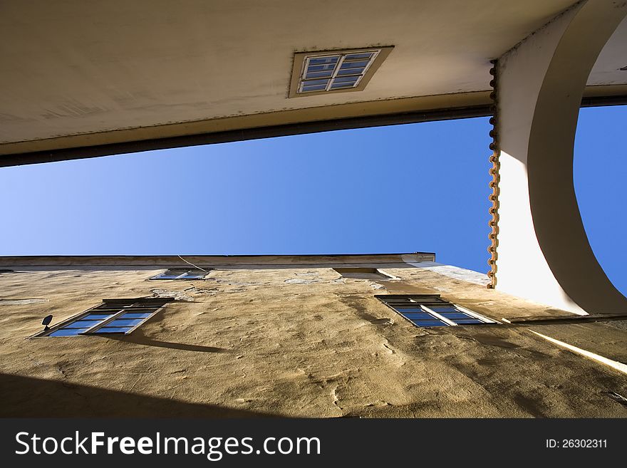 View of the old streets in the sky. View of the old streets in the sky