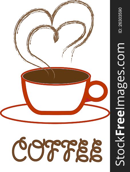 Stock Photo - A cup of coffee. Symbol.