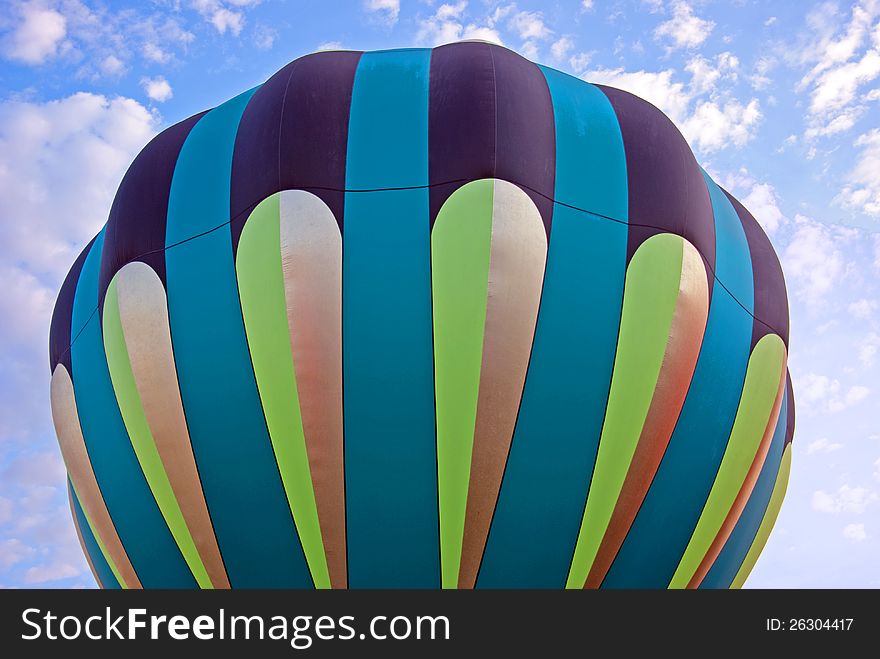 Hot air balloon in the morning skies