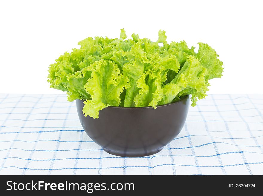 Beautiful Fresh Salad Decorated On Cup With Background