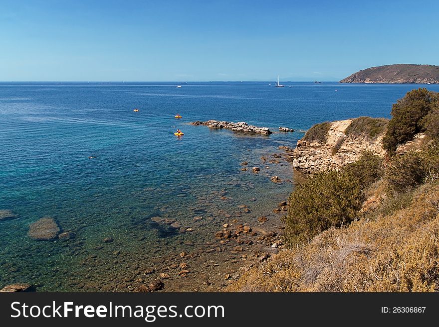 Cliff St. Andrea - Elba island - Tuscany. Cliff St. Andrea - Elba island - Tuscany