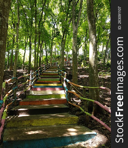 Rainbow Stairs in Lamongan, East Java Indonesia